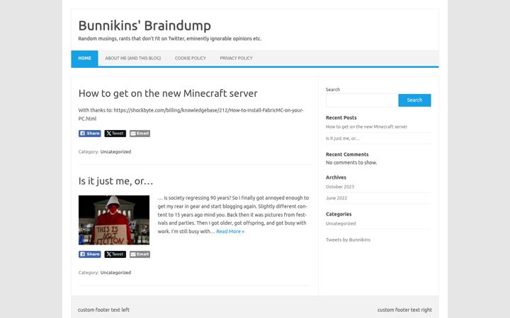 Screenshot of bunnikins.net