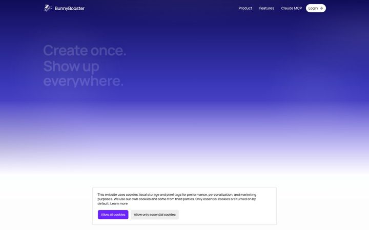Screenshot of bunnybooster.com