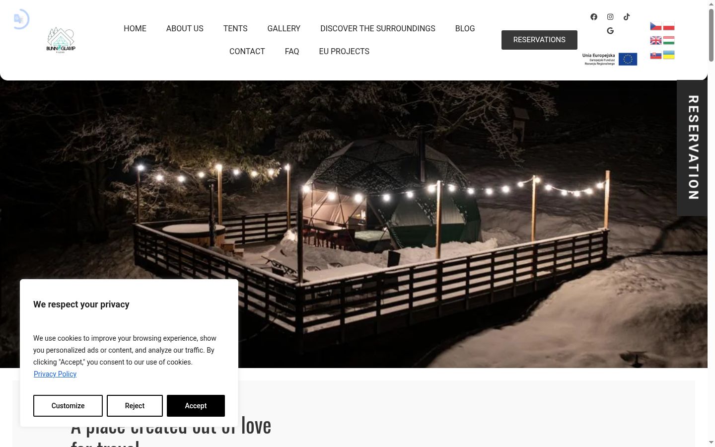 Snímka obrazovky banera súhlasu zobrazeného pred akoukoľvek interakciou
