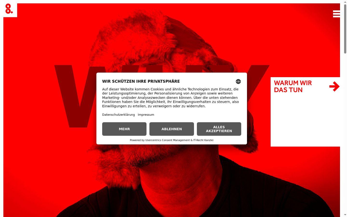 Screenshot tal-banner tal-kunsens muri qabel kwalunkwe interazzjoni
