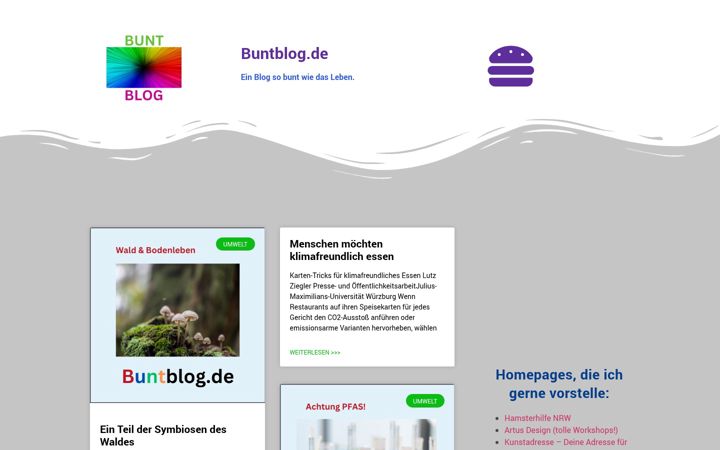 Zrzut ekranu buntblog.de