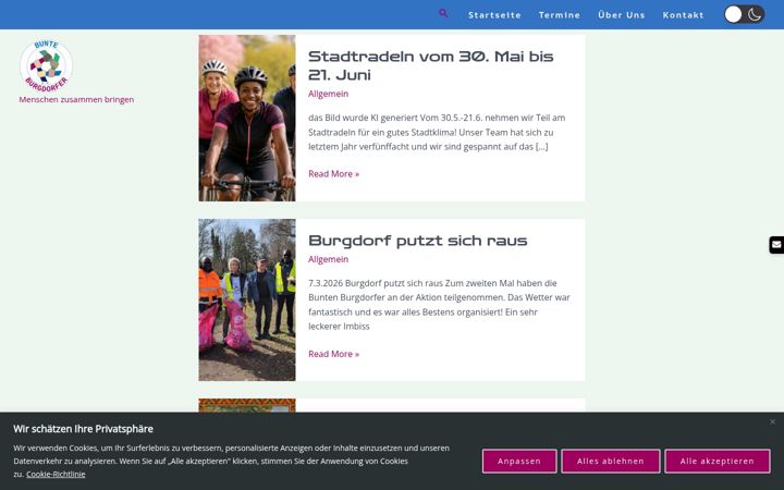 Kuvakaappaus sivustosta bunte-burgdorfer.org