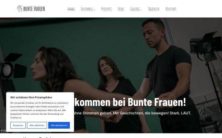 Ekraanipilt saidist buntefrauen.de