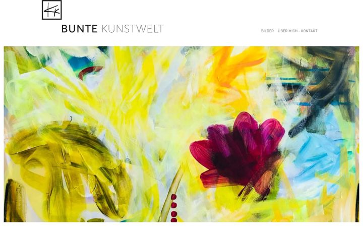 Ekraanipilt saidist buntekunstwelt.de
