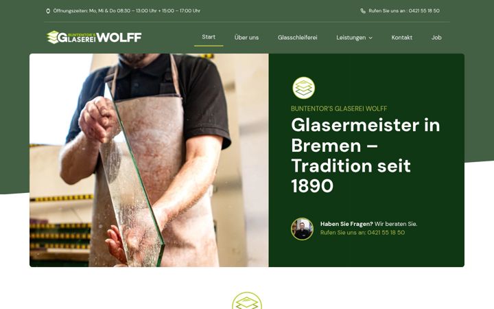 Screenshot ta' buntentors-glaserei-wolff.de
