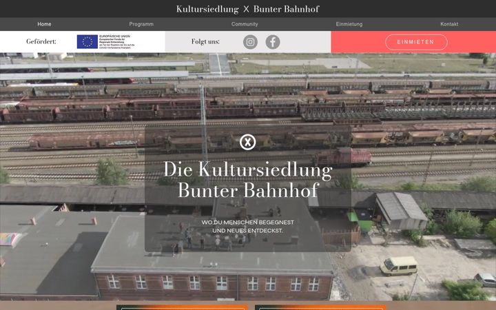 Ekraanipilt saidist bunterbahnhof.de