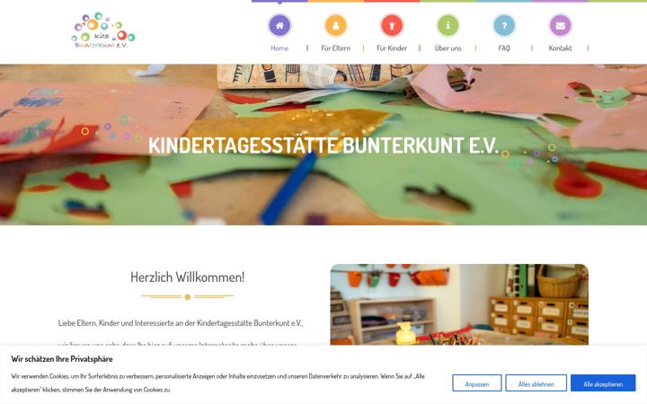 Ekraanipilt saidist bunterkunt.de