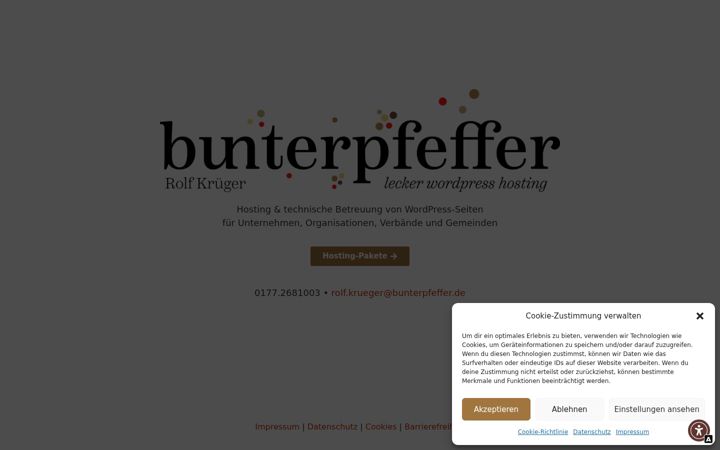 Screenshot ta' bunterpfeffer.de