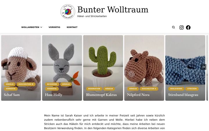 Screenshot of bunterwolltraum.de