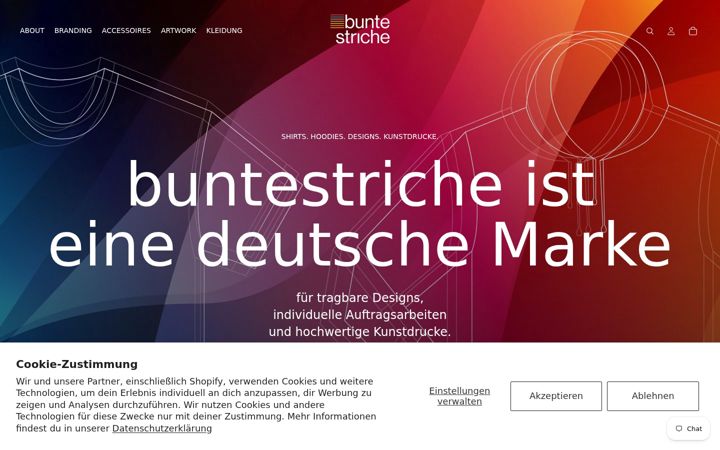 Ekraanipilt saidist buntestriche.de