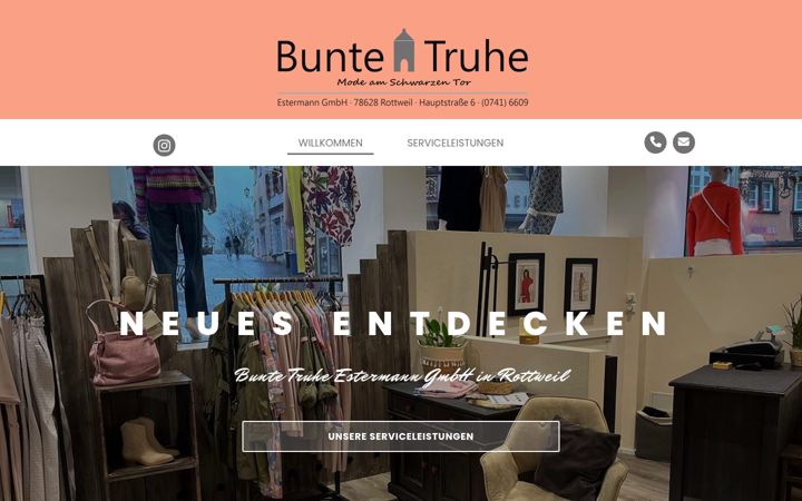 Screenshot of buntetruhe.de
