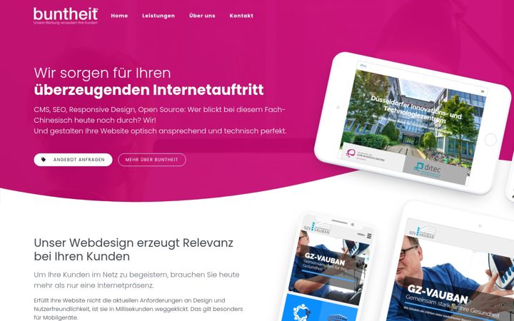 Screenshot ta' buntheit-webdesign.de