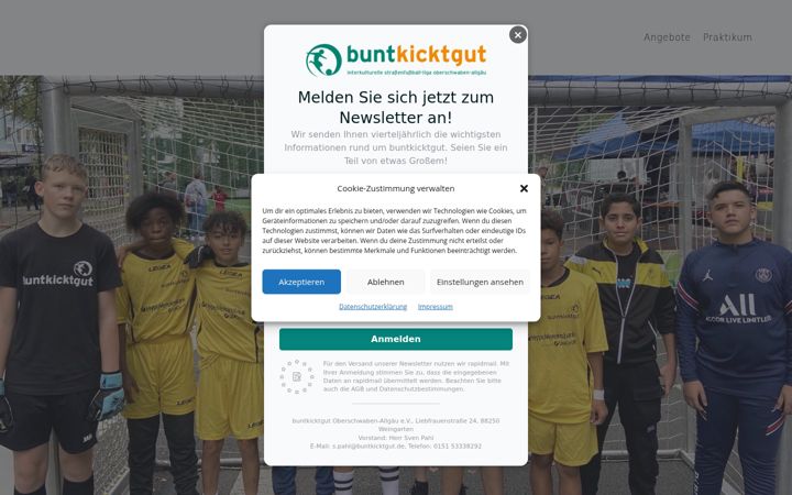 Ekraanipilt saidist buntkicktgut-oberschwaben-allgaeu.de