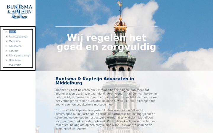 Screenshot of buntsmakapteijn.nl