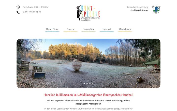 Ekraanipilt saidist buntspechte-poettmes.de