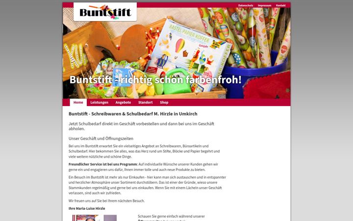 Ekraanipilt saidist buntstift-umkirch.de