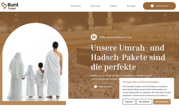 Screenshot of bunttravel.de