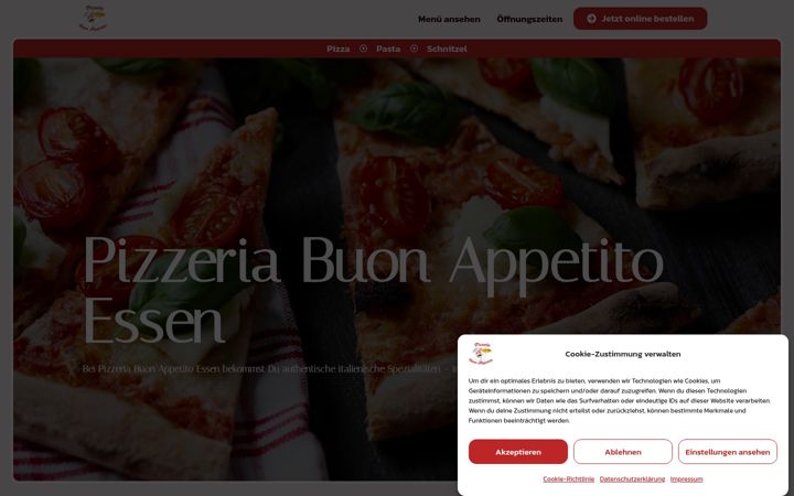 Screenshot of buonappetito1.de