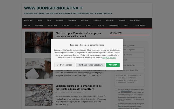 Snimka zaslona za buongiornolatina.it