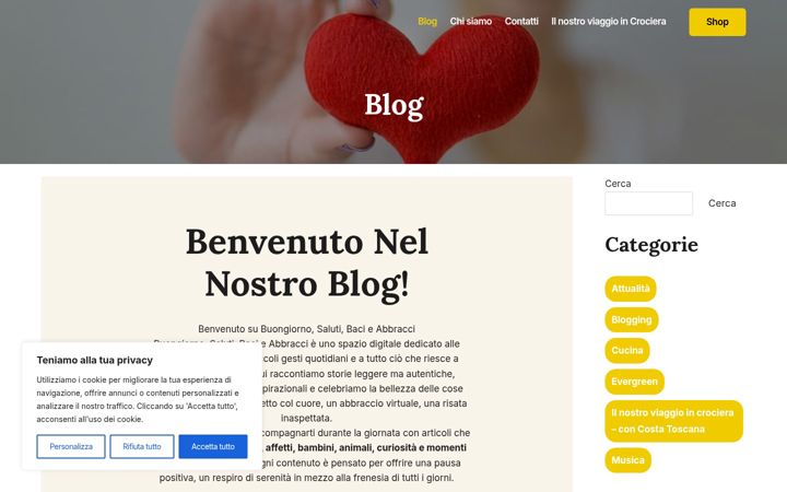Snimka zaslona za buongiornosalutibacieabbracci.it