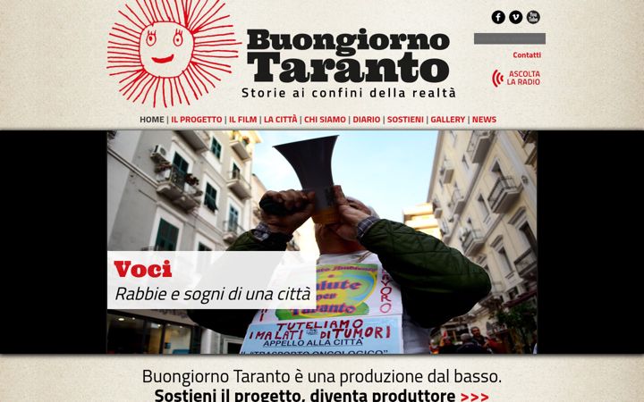 Snimka zaslona za buongiornotaranto.it