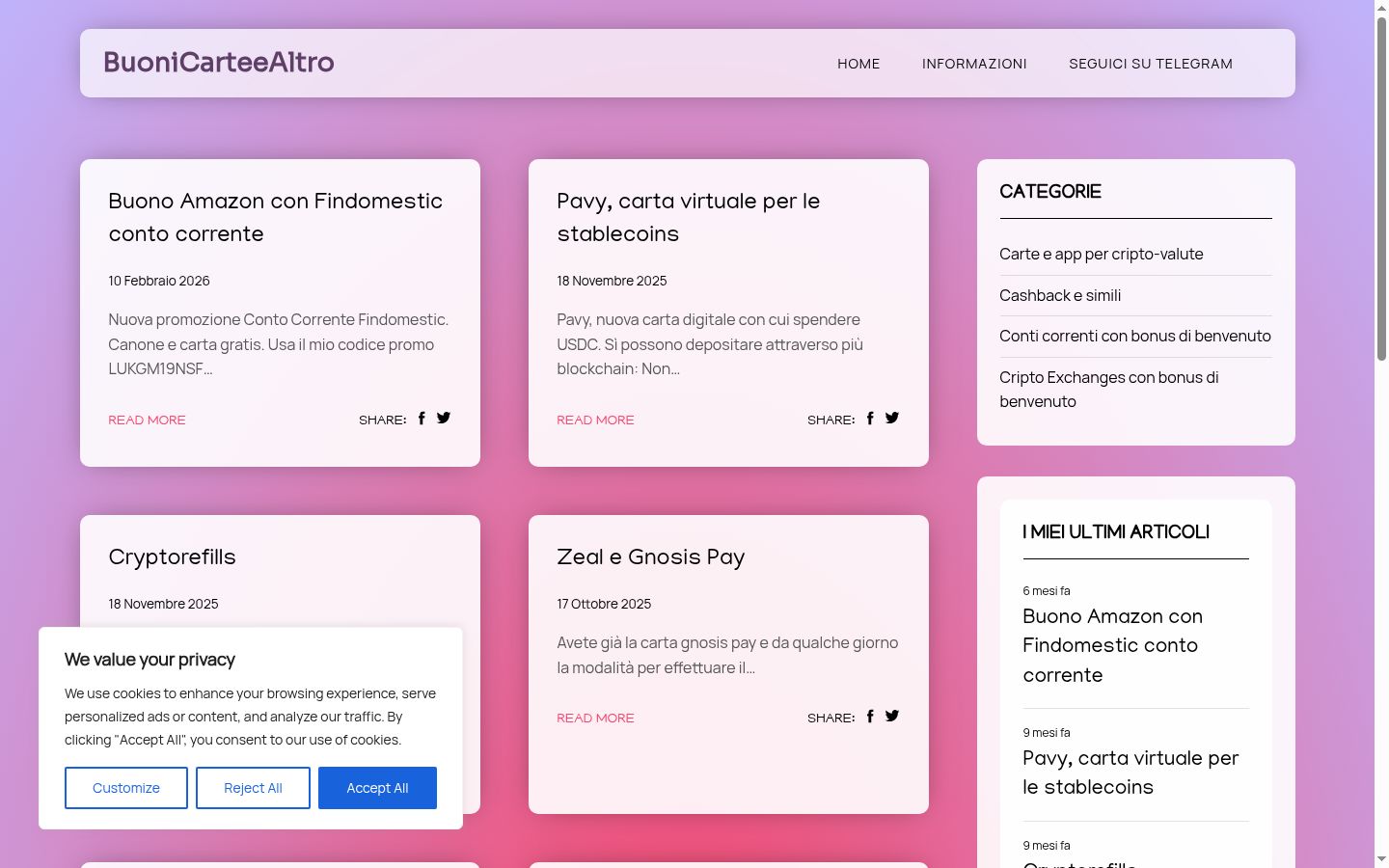 Ekrānuzņēmums ar piekrišanas baneri, kas tika rādīts pirms jebkādas mijiedarbības