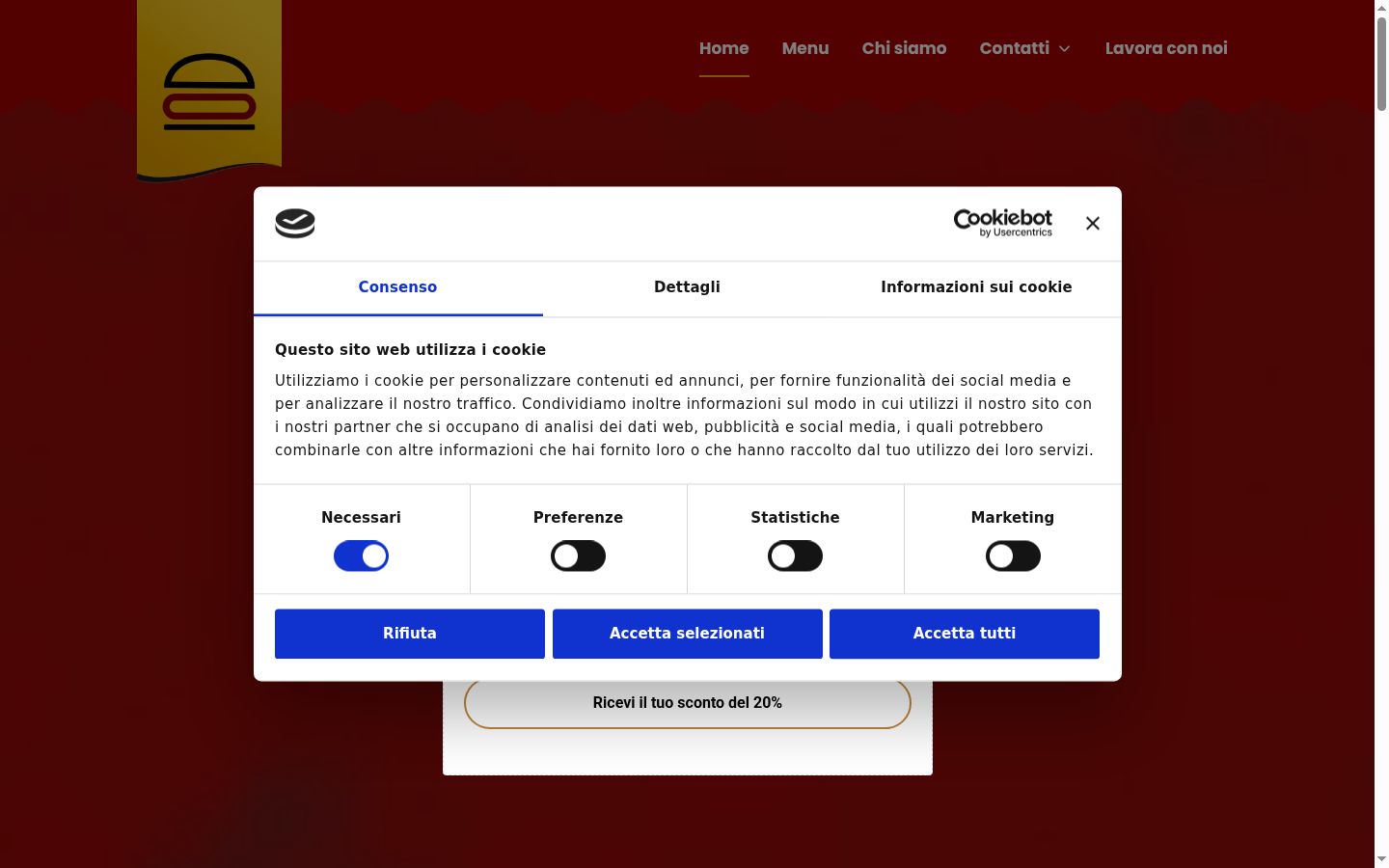 Screenshot tal-banner tal-kunsens muri qabel kwalunkwe interazzjoni