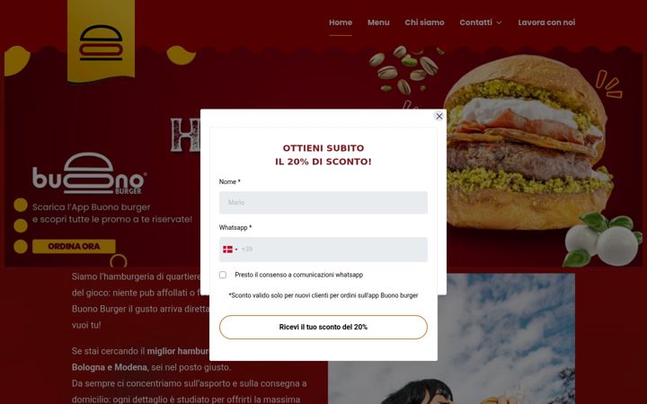 Screenshot of buonoburger.com