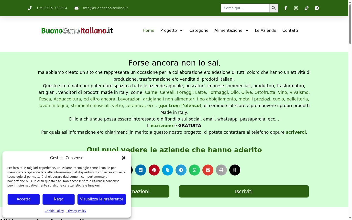 Screenshot des Einwilligungsbanners vor jeglicher Interaktion