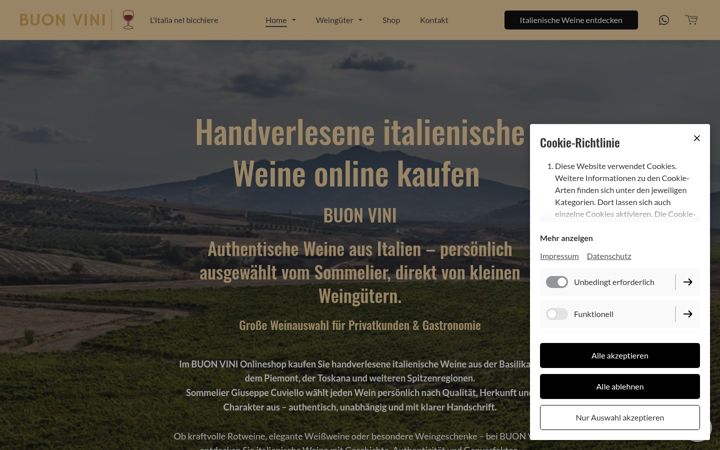 Screenshot of buonvini.de