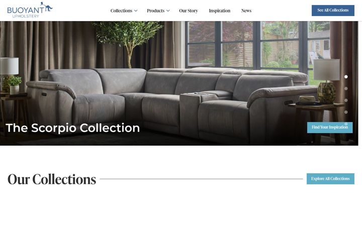 Screenshot of buoyant-upholstery.co.uk