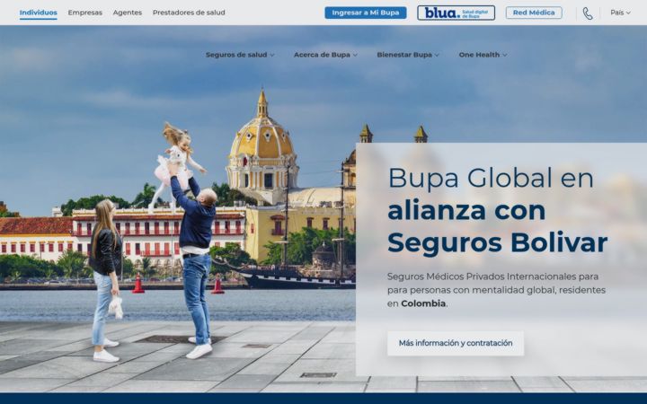 Screenshot of bupasalud.com.co