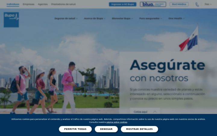 Screenshot of bupasalud.com.pa