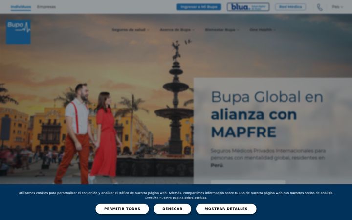 Captura de ecrã de bupasalud.com.pe