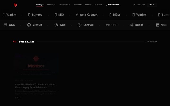Screenshot of burakbesli.com