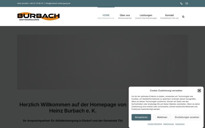 Screenshot of burbach-entsorgung.de