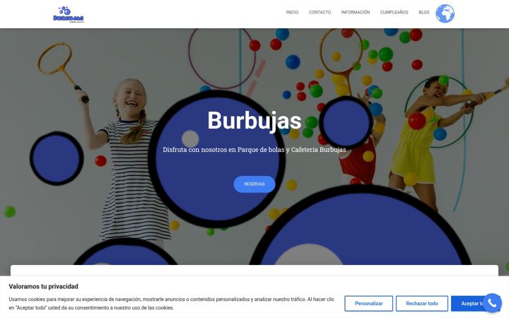 Screenshot of burbujasludoteca.es