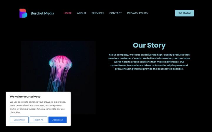 Screenshot of burchetmedia.com
