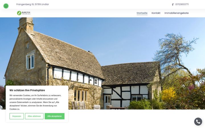 Screenshot of burczyk-immobilien.de
