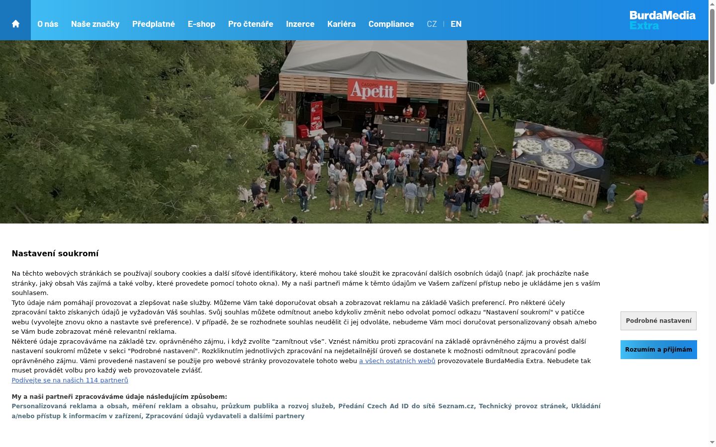 Screenshot tal-banner tal-kunsens muri qabel kwalunkwe interazzjoni