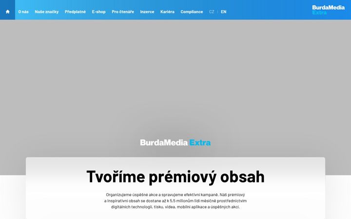 Screenshot of burdamediaextra.cz
