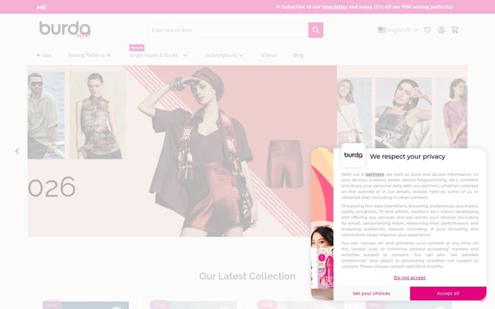 Screenshot di burdastyle.com