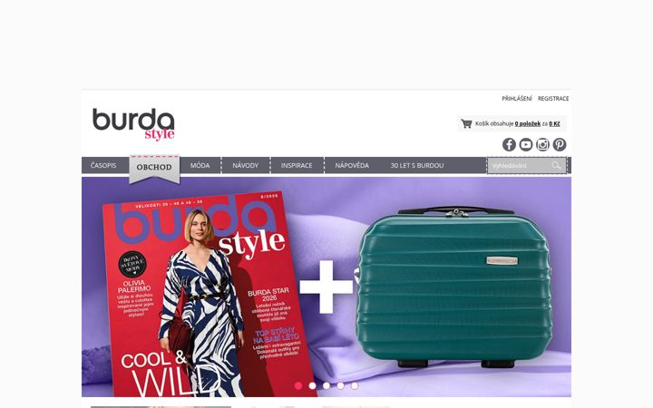 Screenshot stránky burdastyle.cz