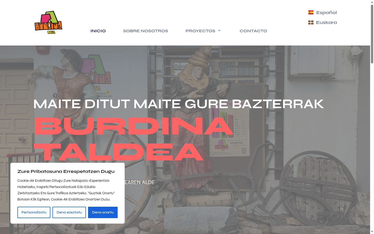 Screenshot tal-banner tal-kunsens muri qabel kwalunkwe interazzjoni
