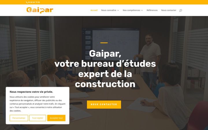 Screenshot of bureau-detudes-gaipar.fr
