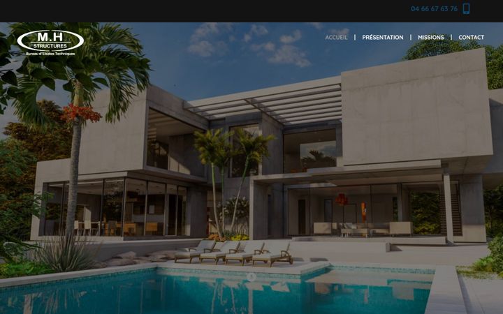 Screenshot of bureau-etude-structures-nimes.fr