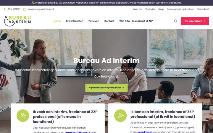Screenshot of bureauadinterim.nl