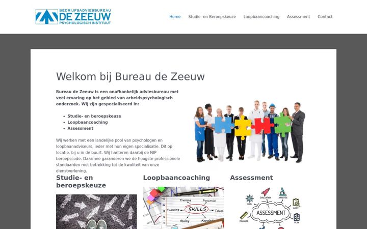 Screenshot of bureaudezeeuw.nl