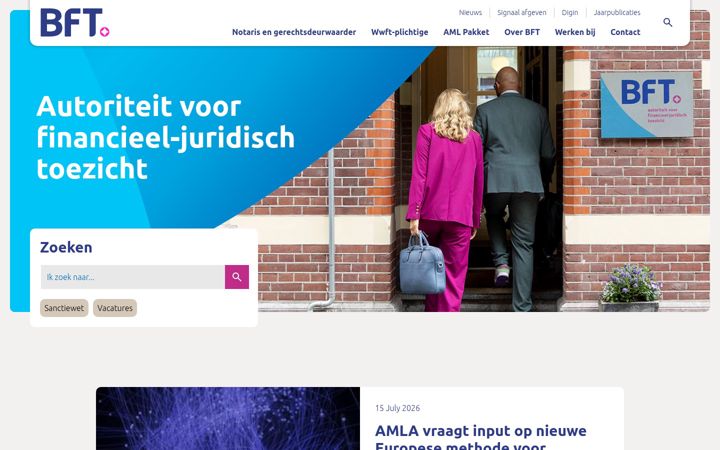 Screenshot of bureauft.nl