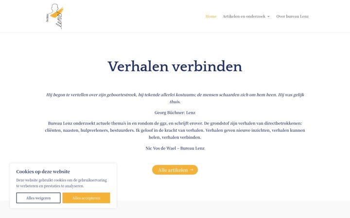 Screenshot von bureaulenz.nl